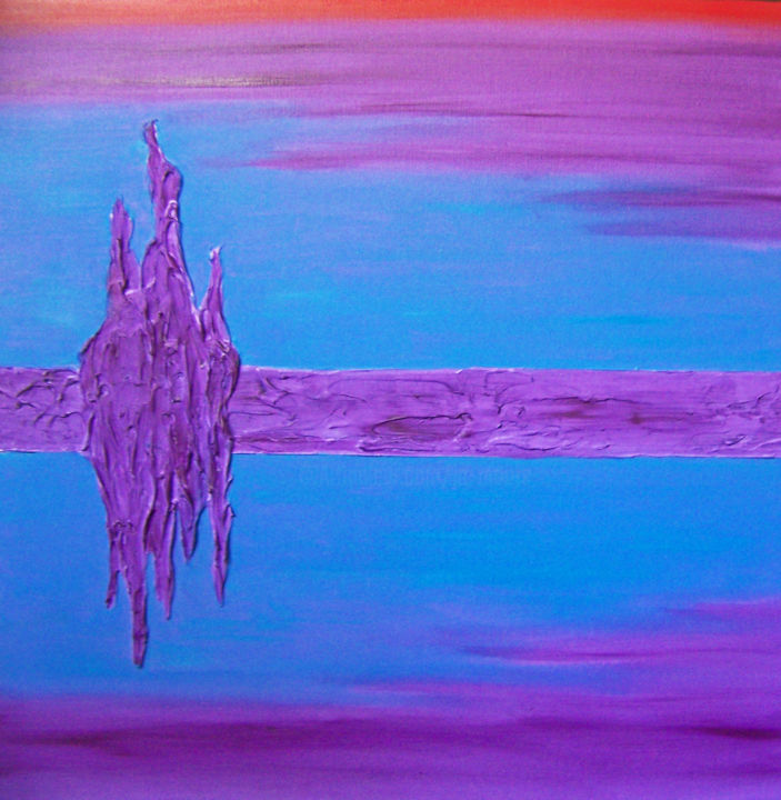 Pintura intitulada ""Purple Haze"" por Jo Moore, Obras de arte originais, Óleo
