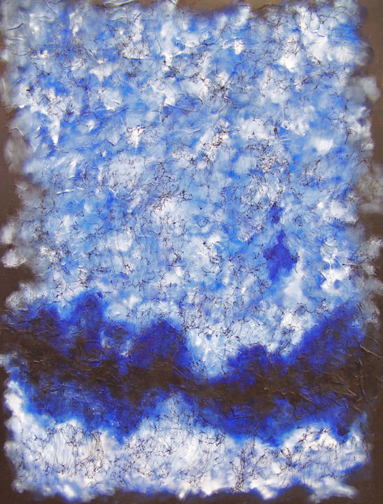 Painting titled "Shades of Sapphire…" by Jo Moore, Original Artwork, Oil