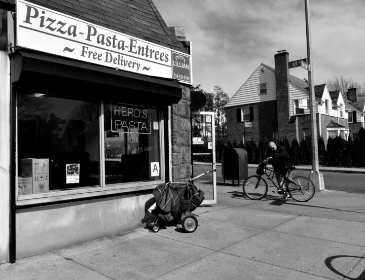 Fotografia zatytułowany „New York-Heros Pizza” autorstwa Jo Tuck, Oryginalna praca, Fotografia cyfrowa