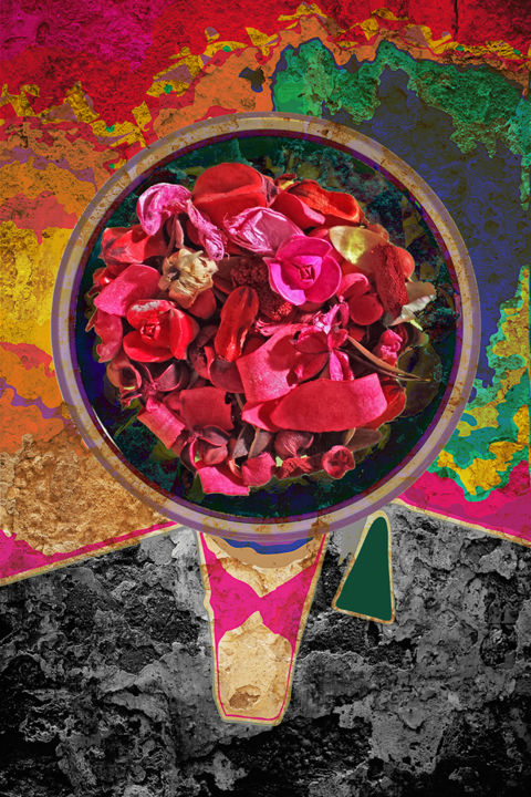 Цифровое искусство под названием "Flower Power" - Jialba, Подлинное произведение искусства, Другой