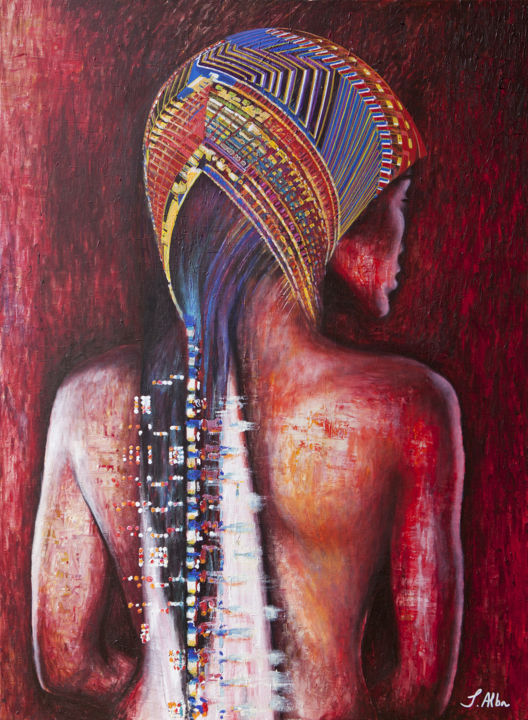 Painting titled "Africa Processor" by Jialba, Original Artwork, Acrylic