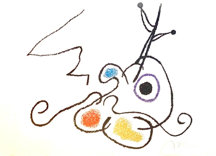 Gravures & estampes intitulée "Ubu aux Baléares" par Joan Miró, Œuvre d'art originale, Lithographie