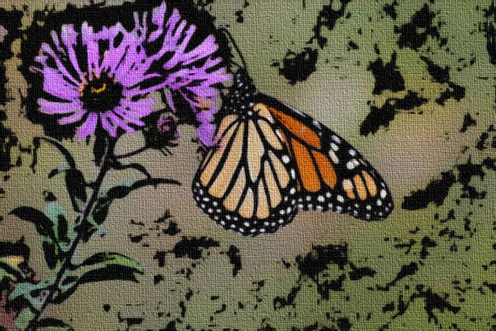 Pintura intitulada "flor e borboleta-2" por Joan Rodrigues, Obras de arte originais