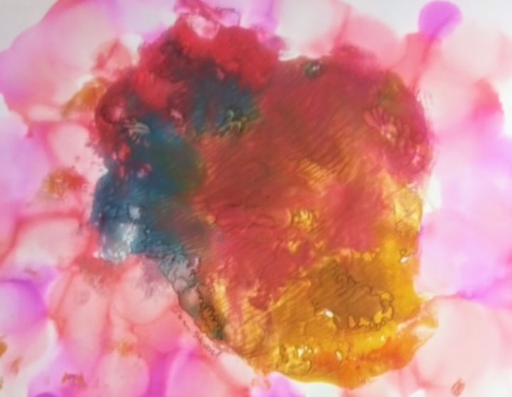 Ζωγραφική με τίτλο "Heart" από Joan Short, Αυθεντικά έργα τέχνης, Ακρυλικό