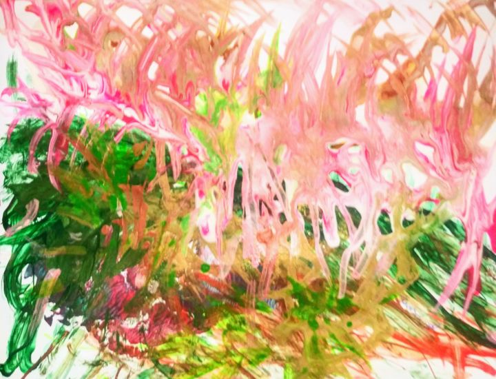 「Weeds」というタイトルの絵画 Joan Shortによって, オリジナルのアートワーク, アクリル
