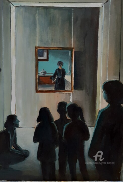 Pintura intitulada "Noche en el museo" por Joana Bisquert Mari, Obras de arte originais, Acrílico