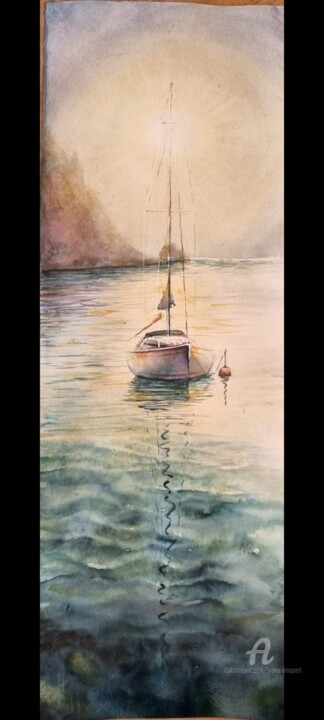 Painting titled "Veler" by Joana Bisquert Mari, Original Artwork, Watercolor