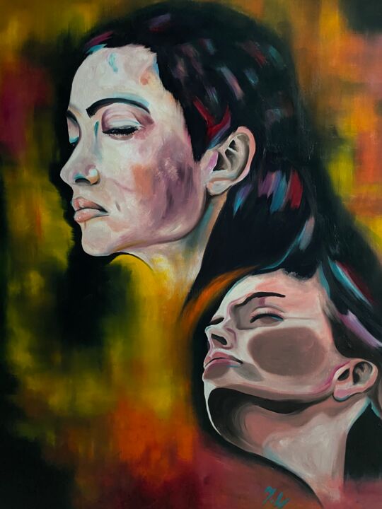 Painting titled "REM 2" by Joanna W, Original Artwork, Oil