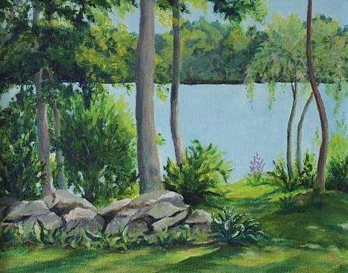 "The Lake in Summer" başlıklı Tablo Joan Cole tarafından, Orijinal sanat