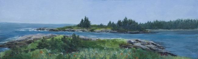 Painting titled "The View from Blueb…" by Joan Cole, Original Artwork, Oil