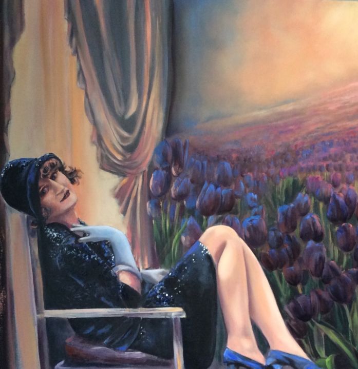 Painting titled "Charlotte" by Dao, Original Artwork, Oil