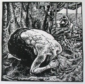 Dessin intitulée "Nuclear sorrow" par Joanna Budzyńska, Œuvre d'art originale, Autre