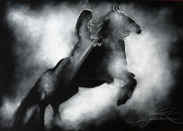 "Ghost Rider #1" başlıklı Resim Joanna Dymek tarafından, Orijinal sanat, Pastel