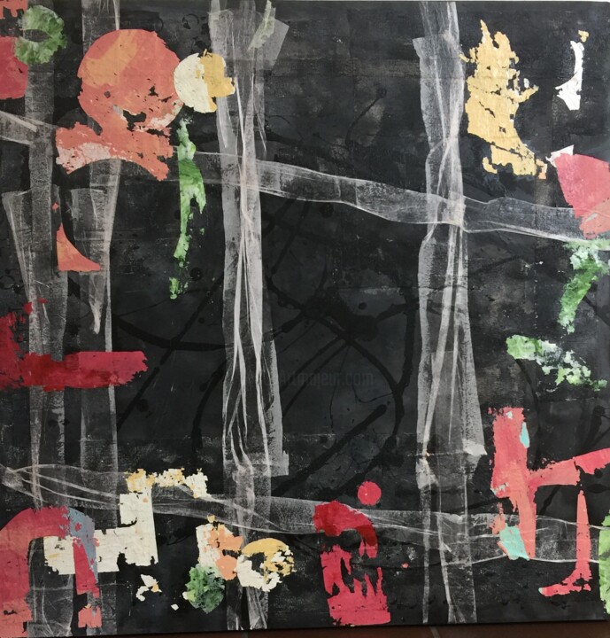 "Cherry blossem twee…" başlıklı Tablo Joanna Van Den Eijnden tarafından, Orijinal sanat, Akrilik Ahşap panel üzerine monte e…