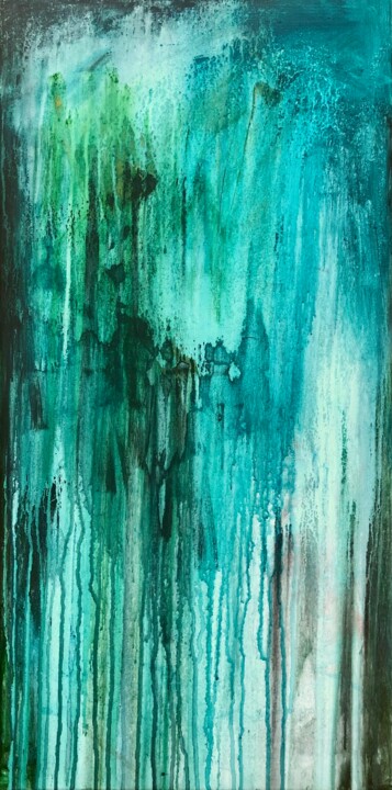 Painting titled "Stream of conscious…" by Joanna Wietrzycka, Original Artwork, Acrylic Mounted on Wood Stretcher frame