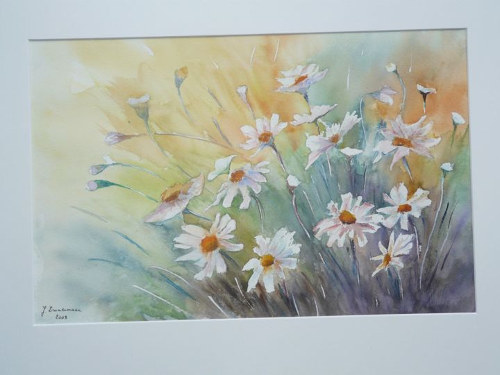 Painting titled "Fleurs sauvages" by Joanna Z, Original Artwork