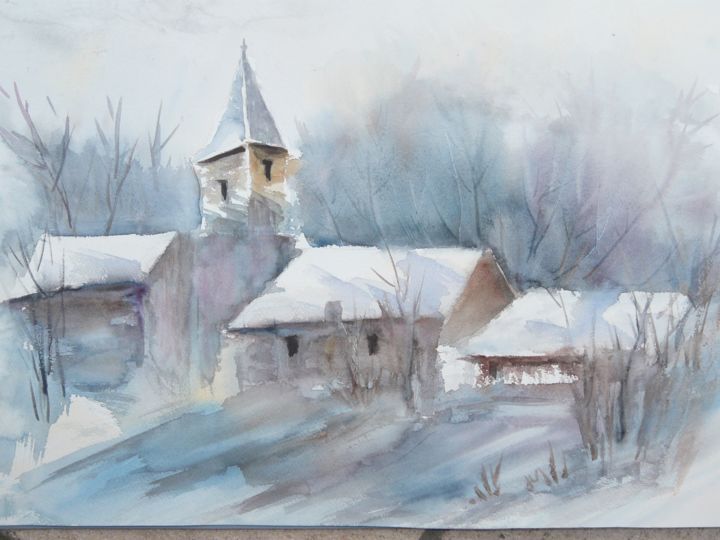 Pintura titulada "Rude hiver" por Joanna Z, Obra de arte original