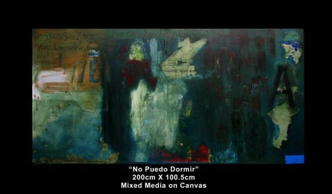 Painting titled "No Puedo Domir" by Joanna Cutri, Original Art,