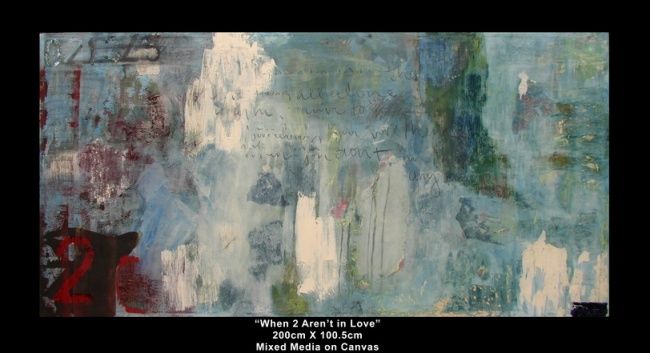 Painting titled "When 2 Aren't in Lo…" by Joanna Cutri, Original Artwork