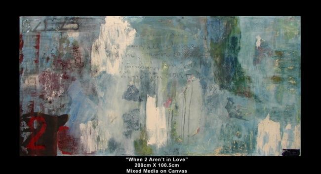 Painting titled "When 2 Aren't in Lo…" by Joanna Cutri, Original Art,