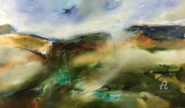 Malerei mit dem Titel "Hinterland by Joann…" von Joanne Duffy, Original-Kunstwerk, Acryl