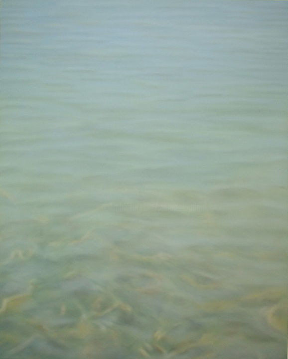 Картина под названием "Water 11. Menton, F…" - Joanne Mumford, Подлинное произведение искусства, Масло