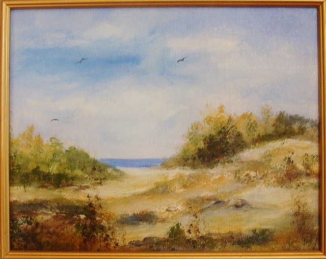 Painting titled "Sand Dunes" by Joan Sicignano, Original Artwork