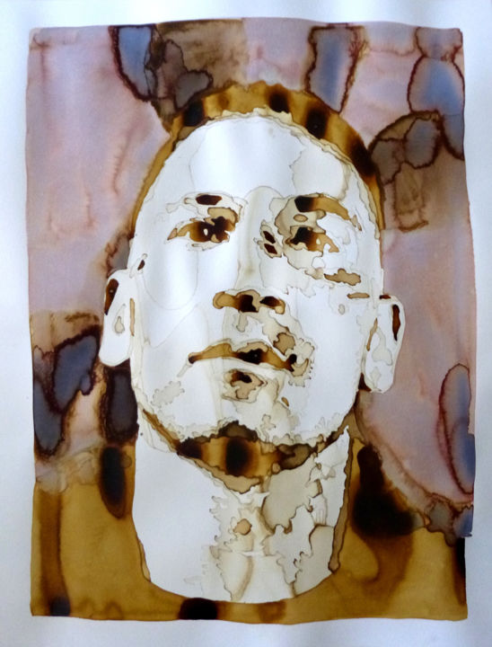 Painting titled "Jon Bernthal (The P…" by Joany Régibier, Original Artwork, Watercolor
