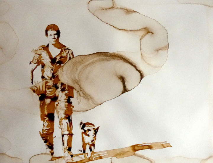 Painting titled "Max and the dog (Th…" by Joany Régibier, Original Artwork