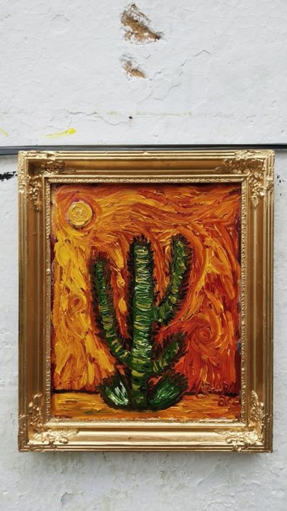 Peinture intitulée "Cactus" par João Miranda, Œuvre d'art originale, Huile