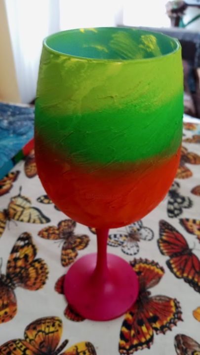 Pintura intitulada "Cup Painted with sp…" por João Miranda, Obras de arte originais, Óleo