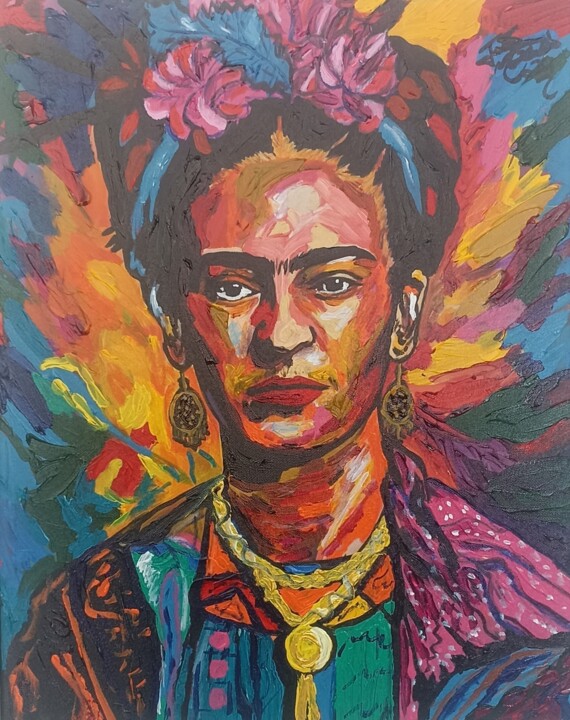 Painting titled "Frida kahlo 2024" by João Miranda, Original Artwork, Acrylic