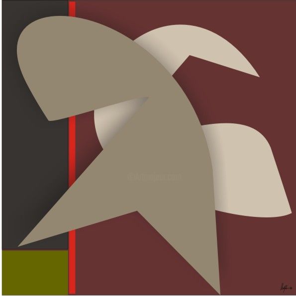 Desenho intitulada "abstracto, a5" por João Beja, Obras de arte originais