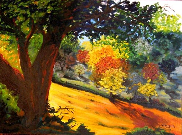Pintura titulada "Floresta" por Joao Garcia, Obra de arte original