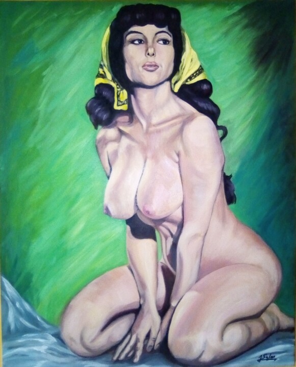Pintura intitulada "Natural woman" por Joaquín A. Sales, Obras de arte originais, Óleo