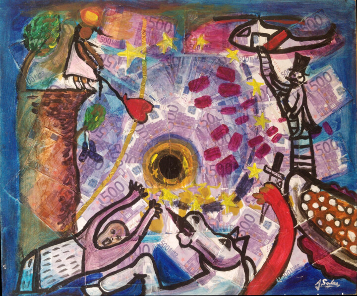 Collages titled "Black hole found in…" by Joaquín A. Sales, Original Artwork, Acrylic