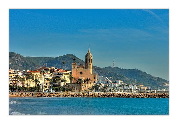 Photography titled "Sitges panorama" by Joanna Pechmann, Original Artwork