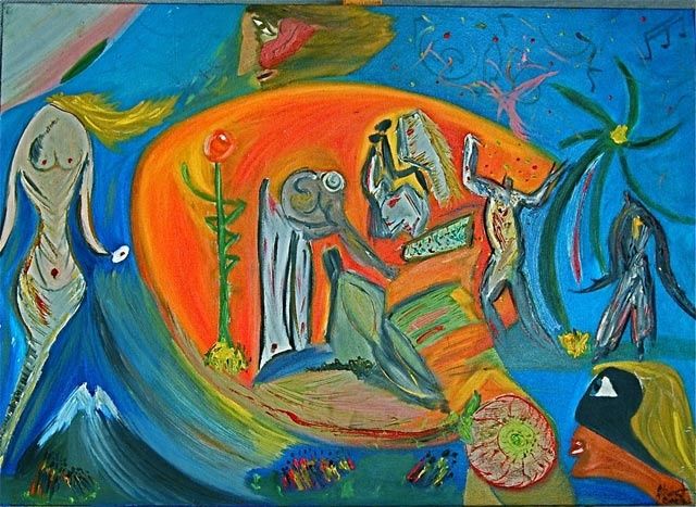 Painting titled "O Carnaval" by Jobert, Original Artwork