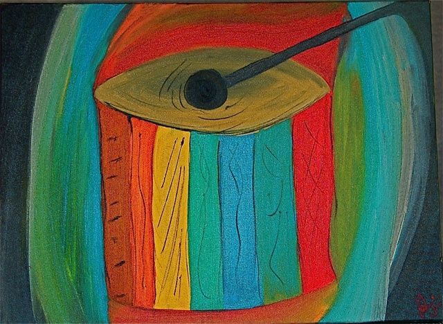 Painting titled "O Ritmo" by Jobert, Original Artwork