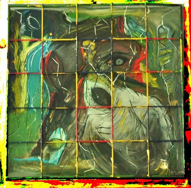 Картина под названием "O Espelho" - Jobert, Подлинное произведение искусства