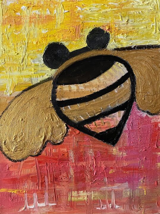 Картина под названием "The Bee" - Jocelyn Blain, Подлинное произведение искусства, Масло