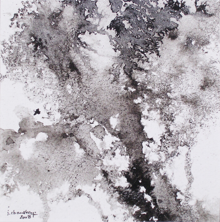 Painting titled "Secrets d'arbres n°…" by Jocelyne Chauveau, Original Artwork, Ink