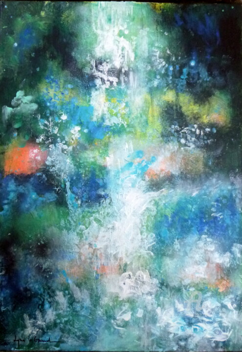 Painting titled "La Source" by Lyne Le Grand, Original Artwork, Acrylic