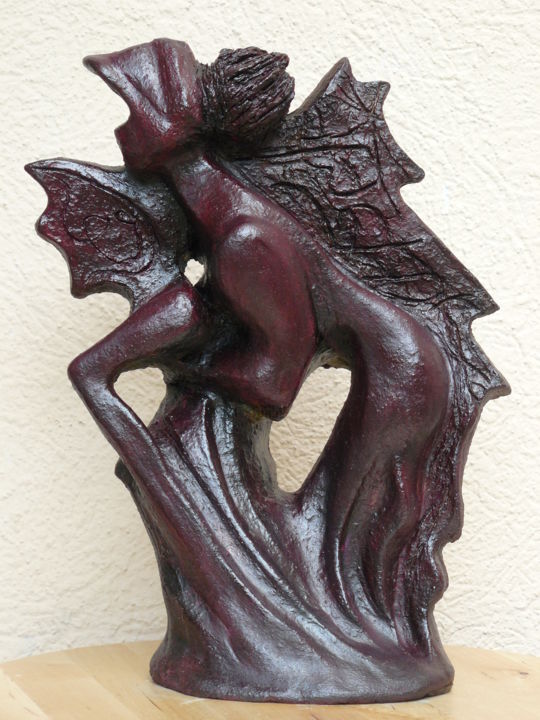 Sculpture intitulée "8-elfes-gres-cuit-h…" par Jocelyne Violet, Œuvre d'art originale