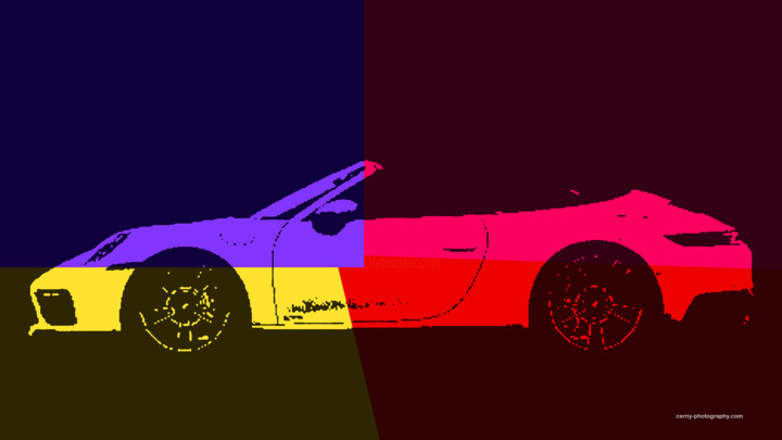 Fotografie getiteld "Porsche XI" door Jochen Cerny, Origineel Kunstwerk, Digitale fotografie