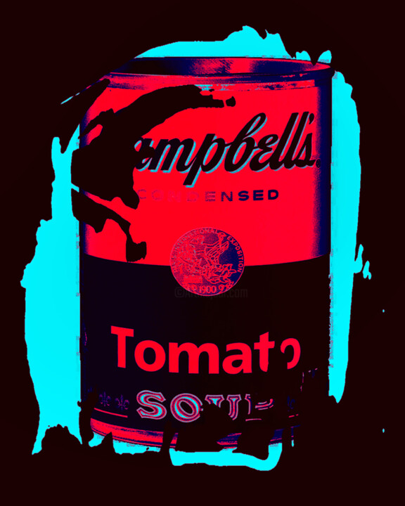 Fotografie mit dem Titel "Tomato Soup III" von Jochen Cerny, Original-Kunstwerk, Manipulierte Fotografie Auf Aluminium monti…