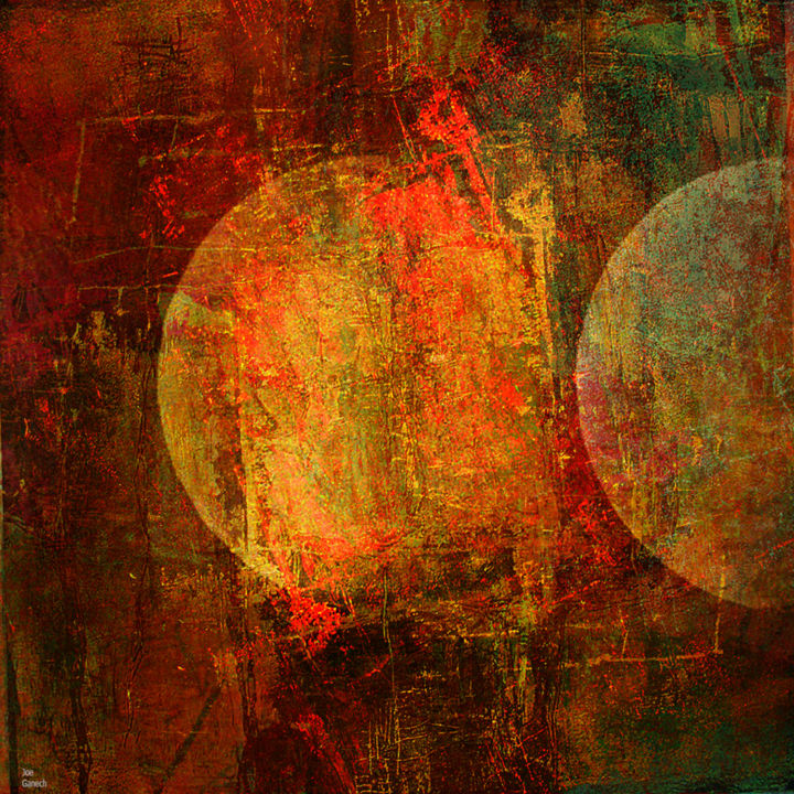 Digital Arts titled "Abstract moons" by Joe Ganech, Original Artwork