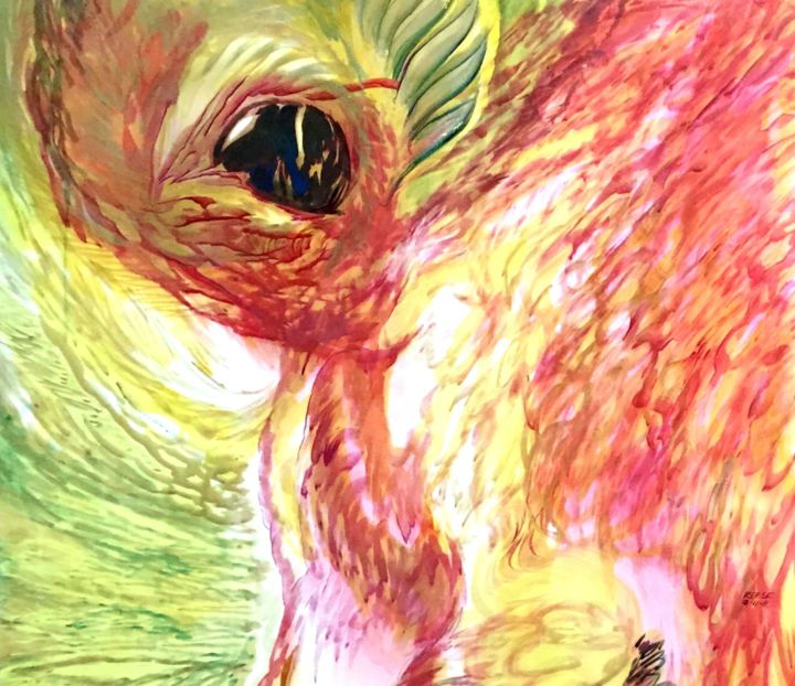 Pintura intitulada "Phoenix Reborn" por Joe Reese, Obras de arte originais