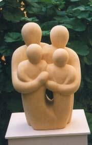 Sculptuur getiteld "Unitas" door Joe Xuereb, Origineel Kunstwerk, Steen