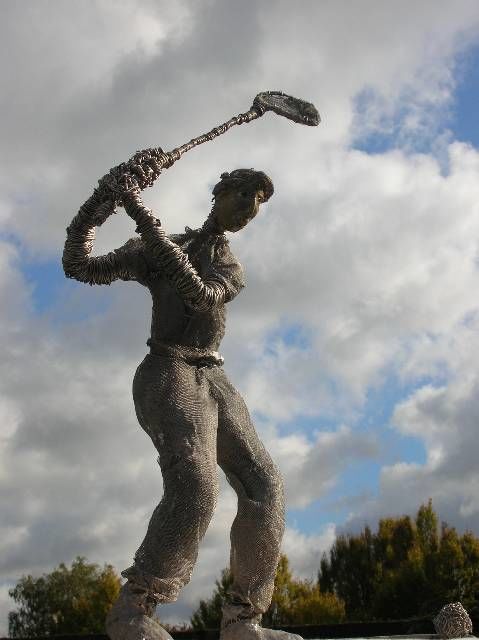 Sculpture intitulée "Golf player" par Joe Big-Big, Œuvre d'art originale, Techniques mixtes